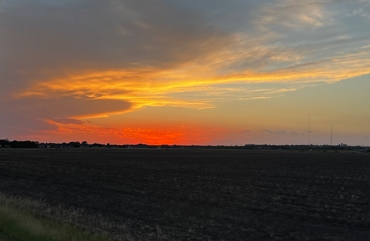 Sunset near Plainville, Kansas