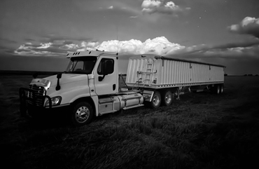 Late night wheat harvest